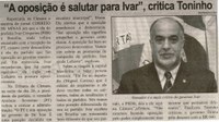 "A oposição é salutar para Ivar", critica Toninho. Correio de Minas, Conselheiro Lafaiete, 01 jun. 2013, p. 03.