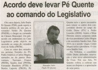 Acordo pode levar Pé Quente ao comando do Legislativo. Correio de Minas, Conselheiro Lafaiete, 15 nov. 2014, p. 5.