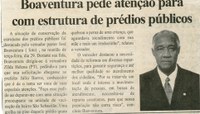 Boaventura pede atenção para com estrutura de prédios públicos. Correio de Minas, Conselheiro lafaiete, 02 jun. 2007, p.11