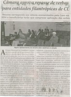 Câmara aprova repasse de verbas para entidades filantrópicas de CL. Jornal Correio da Cidade, Conselheiro Lafaiete, 17 jul. 2015, p.4.