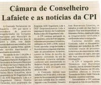  Câmara de Conselheiro Lafaiete e as notícias da CPI. Folha Livre, Conselheiro Lafaiete, 14 jun, 2007, 330ª ed., p.02.