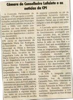 Câmara de Conselheiro Lafaiete: notícias da CPI. Jornal  O Dossiê, Conselheiro Lafaiete, 19 mai. 2007, 155ª ed., p. 04. 
