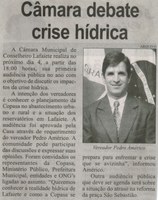 Câmara debate crise hídrica. Correio de Minas, Conselheiro Lafaiete, 28 fev. 2015, p. 06.