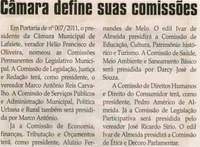 Câmara define suas comissões. Jornal Correio da Cidade, Conselheiro Lafaiete, 05 mar. 2011, p. 04.