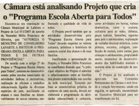  Câmara está analisando Projeto que cria o "Programa Escola Aberta para Todos". Folha Livre, Conselheiro Lafaiete, 12 mai. 2007, 321ª ed., p. 12.