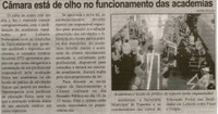 Câmara está de olho no funcionamento das academias. Correio de Minas, Conselheiro Lafaiete, 01 jun. 2013, p. 06.