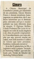  Câmara. Jornal Correio da Cidade, Conselheiro Lafaiete, 11 mar. 2006, 794ª ed., p. 27.