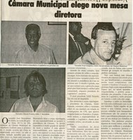 Câmara Municipal elege nova mesa diretora. Jornal O Dossiê, Conselheiro Lafaiete, 22 dez. 2007, 182ª ed., p. 05. 
