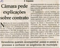 COPASA: Câmara pede explicações sobre contrato. Jornal Correio da Cidade, Conselheiro Lafaiete,  28 fev. 2009, p. 05.