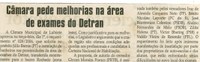  Câmara pede melhorias na área de exames do DETRAN. Jornal Correio da Cidade, Conselheiro Lafaiete,  05 ago. 2006, 815ª ed., p. 03.