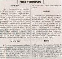 Eleições 2014. Jornal Correio da Cidade, Conselheiro Lafaiete, 31 mai. 2014, Frei Tibúrcio, p. 8.