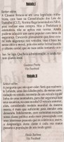 Cartas à Redação. Jornal Correio da Cidade, Conselheiro Lafaiete ,10 ago. 2013, p. 09.