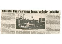 Cidadania câmara promove Semana do Poder Legislativo. Jornal Correio da Cidade, Conselheiro Lafaiete,19 set. 2009, p. 5.