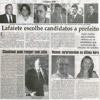 Claudionei pode romper com Júlio. Jornal Correio da Cidade, 05 jul. 2008, p.2.