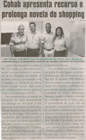 Cohab apresenta recurso e prolonga novela do shopping. Jornal Correio da Cidade, Conselheiro Lafaiete, 21 mar. 2015, p. 02.