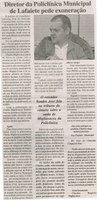 Diretor da Policlínica Municipal de Lafaite pede exoneração. Jornal Expressão Regional, Conselheiro Lafaiete, 06 set. 2014, p. 4.