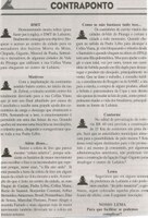DMT; Além disso. Jornal Baruc, Congonhas, 15 jan. 2014, Contraponto, p. 5.