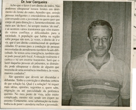 Dr. Ivar Cerqueira. Jornal O Dossiê, Conselheiro Lafaiete, 21 fev. 2006, ed. 111, p.6