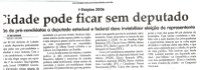 Eleições 2006: cidade pode ficar sem deputado. Jornal Correio da Cidade, Conselheiro Lafaiete, 08 abr. 2006, 798ª, p. 03.