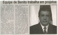 Equipe de Benito trabalha em projetos. Correio de Minas, Conselheiro Lafaiete, 16 jan. 2014, p. 3.