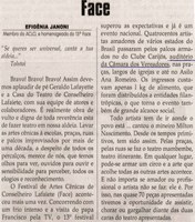 FACE. Jornal Correio da Cidade, Conselheiro Lafaiete, 17 ago. 2013, p. 09.