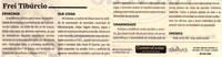 Frei Tibúrcio. Jornal Correio da Cidade, Conselheiro Lafaiete de 01 a 07 de abr. de 2023, 1673ª ed. Caderno Opinião, p.6.
