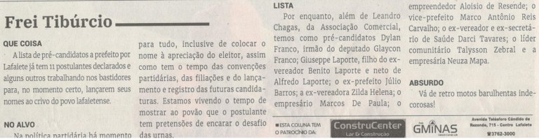 Frei Tibúrcio Jornal Correio Da Cidade Conselheiro Lafaiete De 02 A 08 De Dez De 2023 1708ª 9803