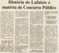 História de Lafaiete é matéria de Concurso Público.Correio de Minas, Conselheiro Lafaiete, 31 mar. 2007, p.08.
