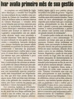 Ivar avalia primeiro mês de sua gestão. Jornal Correio da Cidade, Conselheiro Lafaiete,  21 fev. 2009, p. 05.