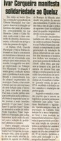 Ivar Cerqueira manifesta solidariedade ao Queluz. Jornal Correio da Cidade, Conselheiro Lafaiete,  07 fev. 2009, p. 02.