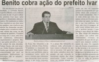  Benito cobra ação do prefeito Ivar. Correio de Minas, Conselheiro Lafaiete,  14 fev. 2015, p. 5.