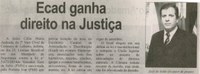 Ecad ganha direito na Justiça. Correio de Minas, Conselheiro Lafaiete, 29 nov. 2014, p. 2.