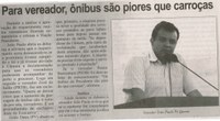 Para vereador, ônibus são piores que carroças. Correio de Minas, Conselheiro Lafaiete, 9 nov. 2014, p. 5. 