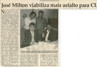 José Milton viabiliza mais asfalto para CL. Jornal Correio da Cidade, Conselheiro Lafaiete, 03 jun. 2006., 806ª ed., p. 04.