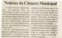 Notícias da Câmara Municipal. Folha Livre, Conselheiro Lafaiete, 12 set. 2008, p. 13.
