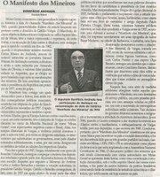 ANDRADA, Bonifácio. O manifesto dos Mineiros. Jornal Correio da Cidade, Conselheiro Lafaiete, 23 nov. 2013, p. 4.