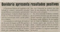 Ouvidoria apresenta resultados positivos. Jornal Correio da Cidade, Conselheiro Lafaiete, 28 fev. 2009, p. 05.