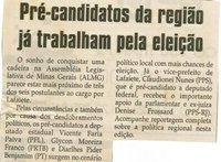  Pré-candidatos da região já trabalham pela eleição. Jornal Correio da Cidade, 29 abr. 2006, 801ª ed., p. 01.