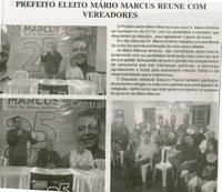Prefeito eleito Mário Marcus reune com vereadores. Jornal Gazeta, Conselheiro Lafaiete, 15 a 21 out. 2016, p. 2.
