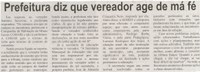 Prefeitura diz que vereador age de má fé. Correio de Minas, Conselheiro Lafaiete, 09 ago. 2014, p. 4.