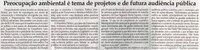 Preocupação ambiental é tema de projetos e de futura audiência pública. Jornal Correio da Cidade, Conselheiro Lafaiete,16 mar. 2013 a 22 mar. 2013, p. 02.