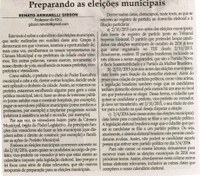 Preparando as eleições municipais. Jornal Correio da Cidade, Conselheiro Lafaiete, 30 abr. a 06 maio 2016, 1315ª ed. Caderno Política, p. 8.
