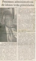 Processos administrativos de idosos terão prioridades. Jornal Correio da Cidade, Conselheiro Lafaiete, 05 abr. 2008, p. 4.