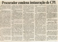  Procurador condena instauração de CPI. Folha Livre, Conselheiro Lafaiete, 2007, s.p. .