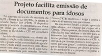 Projeto facilita emissão de documentos para idosos. Jornal Correio da Cidade, Conselheiro Lafaiete, 20 set. 2014, p. 2.