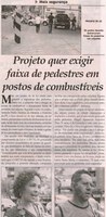 Projeto quer exigir faixa de pedestres em postos de combustíveis. Jornal Correio da Cidade, Conselheiro Lafaiete, 17 ago. 2013, p. 04.