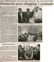 Protocolo para shopping é assinado. Jornal Correio da Cidade, Conselheiro Lafaiete, 30 jun. 2012, p. 02.