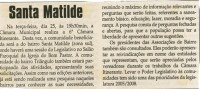  Santa Matilde.  Jornal Correio da Cidade, Conselheiro Lafaieter, 22 abr. 2006, 800ª ed., p. 11.
