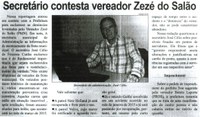 Secretário contesta vereador Zezé do Salão. Correio de Minas, Conselheiro Lafaiete, 28 fev. 2015, p. 04.