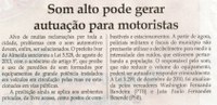 Som alto pode gerar autuação para motoristas. Jornal Correio da Cidade, Conselheiro Lafaiete, 05 out. 2013, p. 06.
